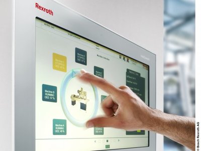 Herren Interfaces Bosch Rexroth Maschinen mit ergonomischem Smartphone oder Tablet